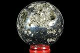 Polished Pyrite Sphere - Peru #97982-1